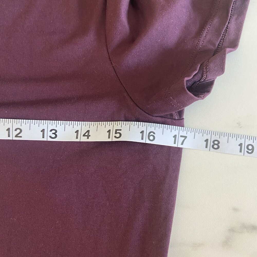 Athleta Limitless Short Sleeve Tee Burgundy Athletic Size Small Athletic Women's - Picture 7 of 8